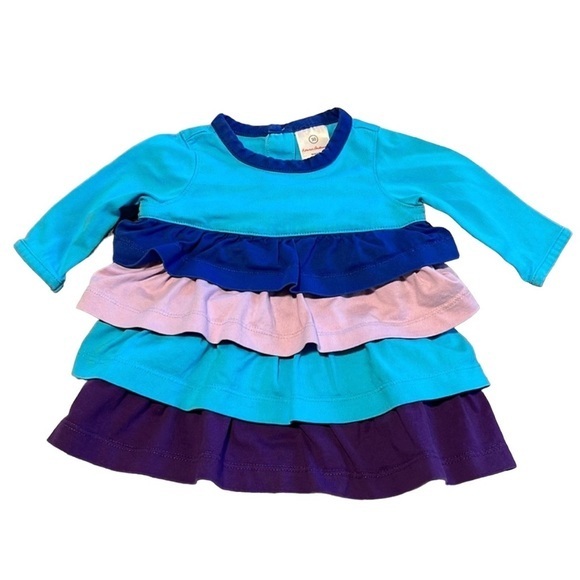 Hanna Andersson Girl’s Ruffle Dress 100% Cotton Size 50, 0-3 Months